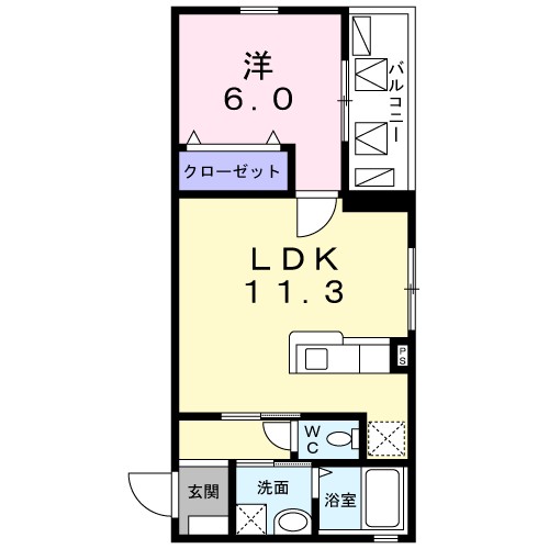 コンフォール世田谷 307号室 間取り