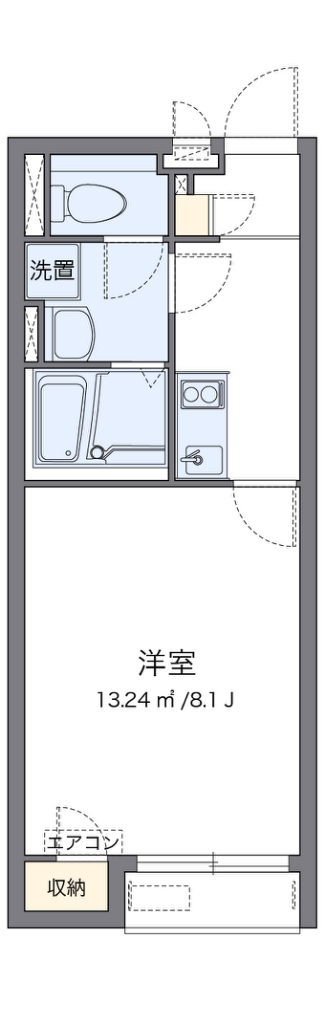 レオネクスト弦巻 202号室 間取り