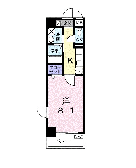 アルカディア世田谷 308号室 間取り