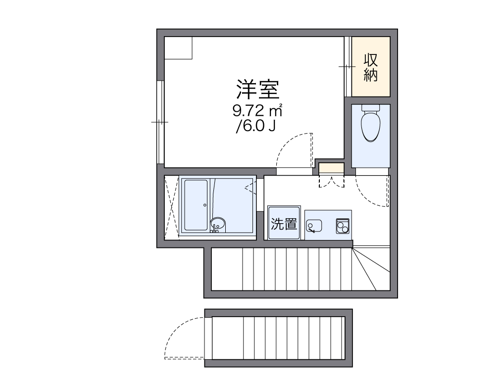 レオパレスＳｐｅｒａｎｚａ赤坂 201号室 間取り