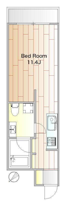 不動前アパートメント 2Ｂ号室 間取り