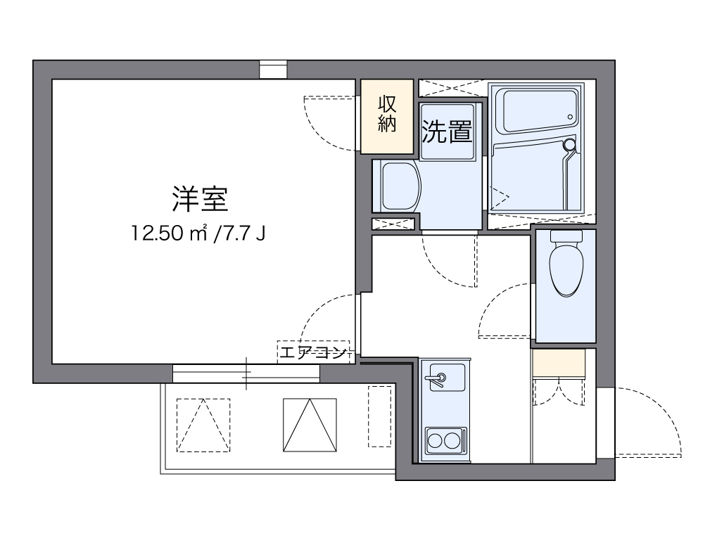 クレイノリヒト 302号室 間取り