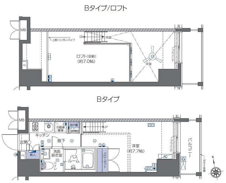 ZOOM六本木 602号室 間取り