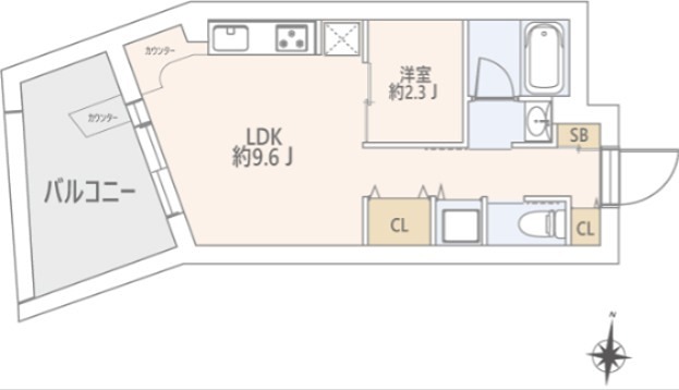 GrandStory用賀II 303号室 間取り