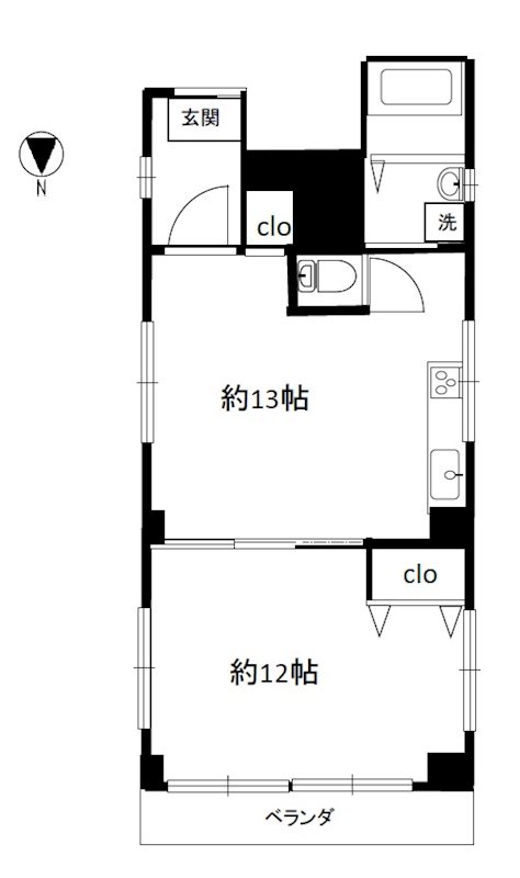 レジデンス西新宿 201号室 間取り