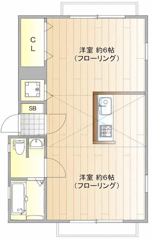 シャンテ三軒茶屋 201号室 間取り