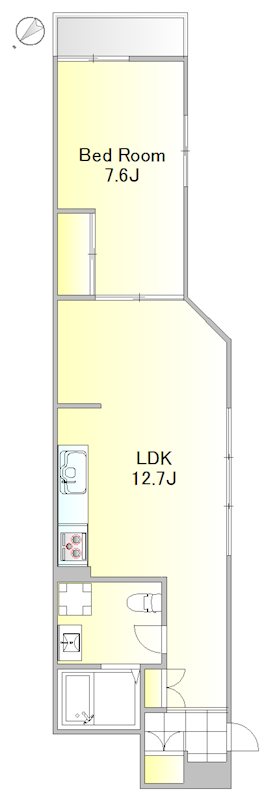 コルティーレ世田谷 104号室 間取り