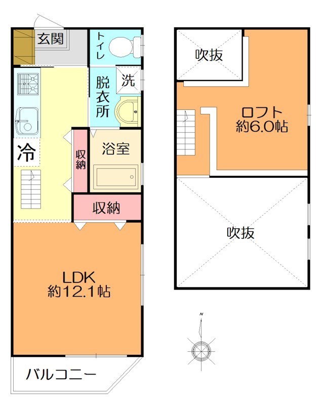 リキューザ下井草 201号室 間取り