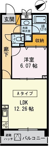 クレールメゾン新井 202号室 間取り