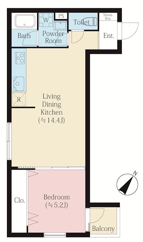 MAISON YUTENJI  204号室 間取り