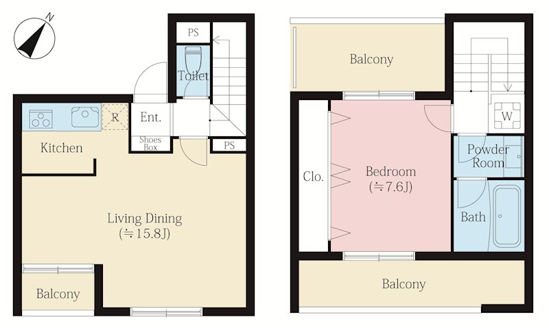 MAISON YUTENJI  302号室 間取り