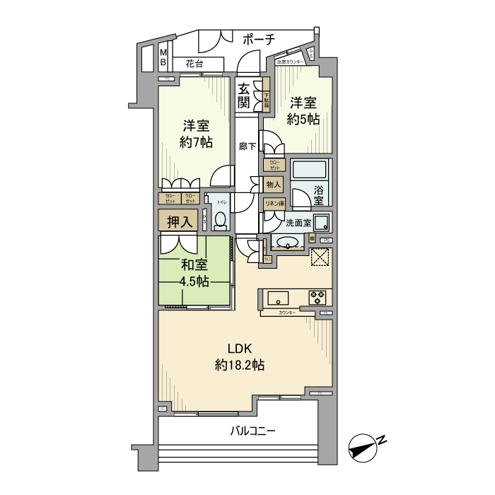 パ－クハウス　フォレストリエ 403号室 間取り