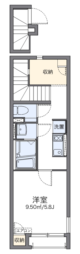 レオネクストメロウ 202号室 間取り