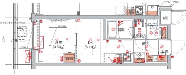 ハーモニーレジデンス神楽坂ヒルズthird 間取り図