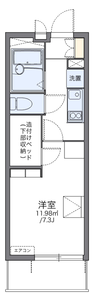レオパレスアムール梅ヶ丘 間取り図