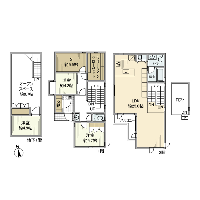 等々力戸建 間取り