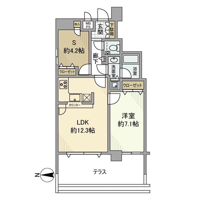 ランドステージ恵比寿 102号室 間取り