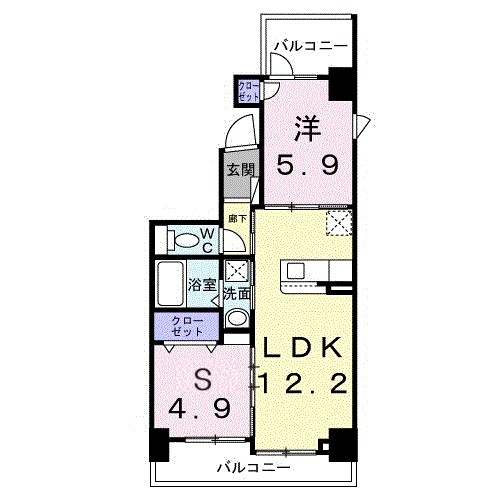 レパラール関口 601号室 間取り