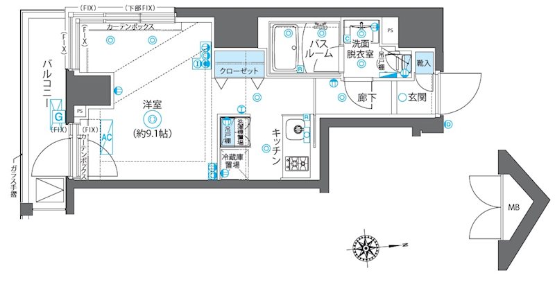 ZOOM新宿下落合 間取り図