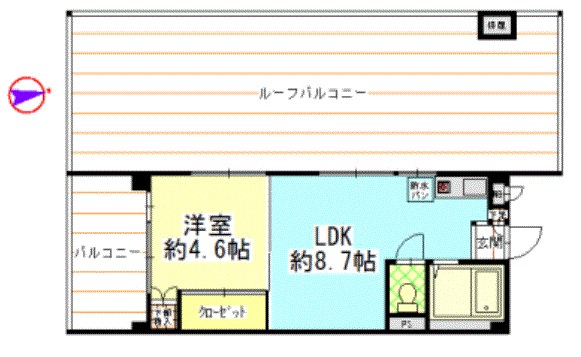 中野第三コーポ 間取り図