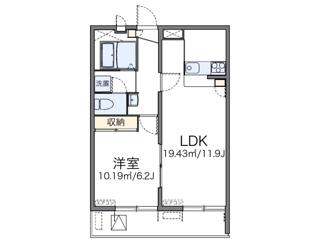 レオパレス翔 間取り図