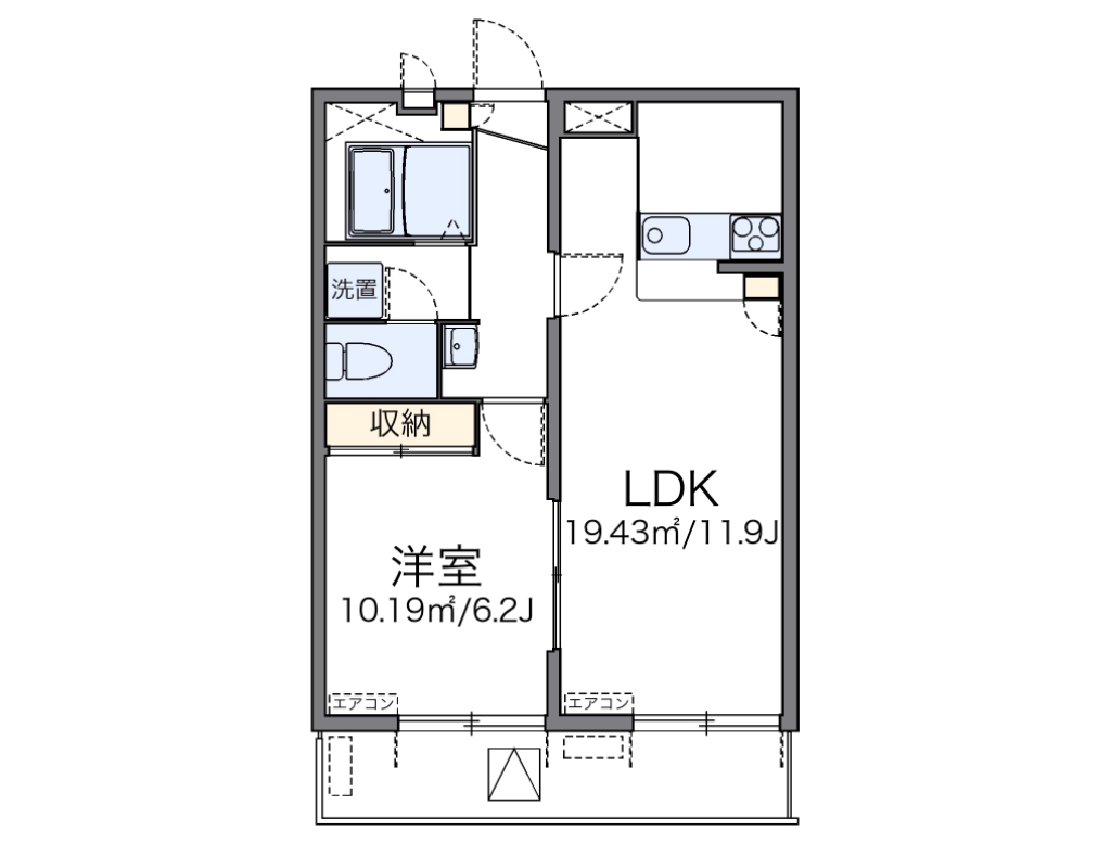 レオパレス翔 間取り図