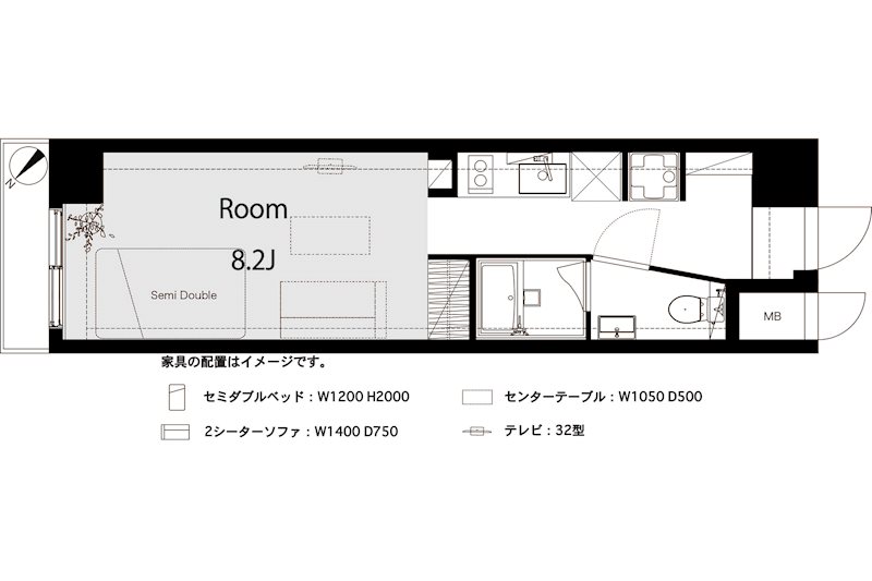 日神プラザ中目黒 間取り図