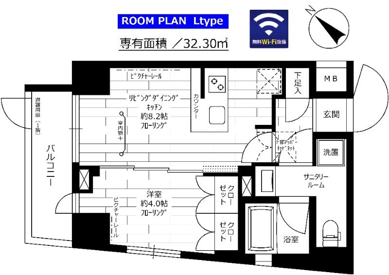 ステージグランデ千歳烏山アジールコート 間取り図