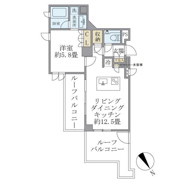 コスモリード恵比寿 間取り図