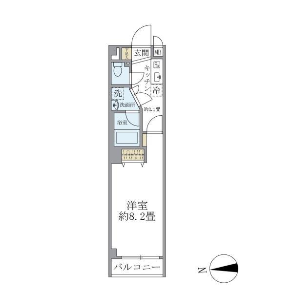 サウダージ自由が丘 間取り図