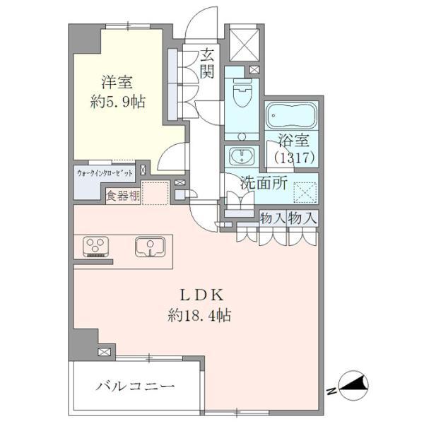 ＥＶＥＲＴＯＷ　ＣＨＯＪＡＭＡＲＵ 間取り図