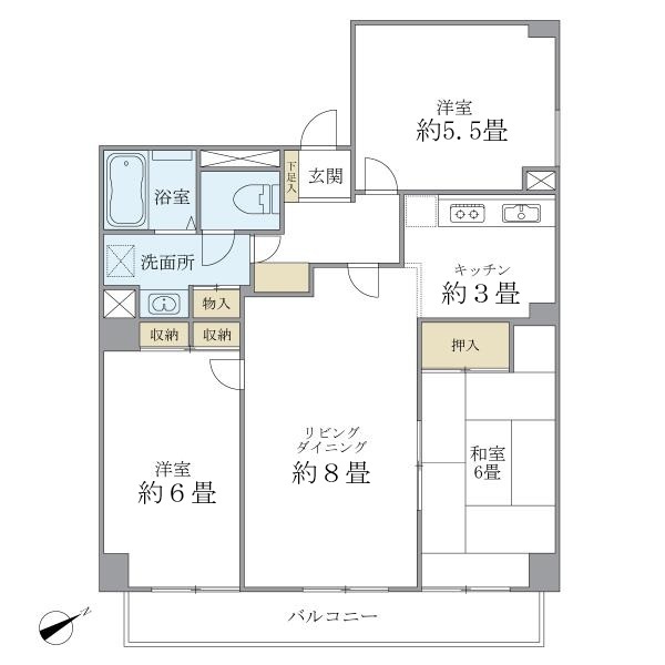 シティハイツ根津 間取り図