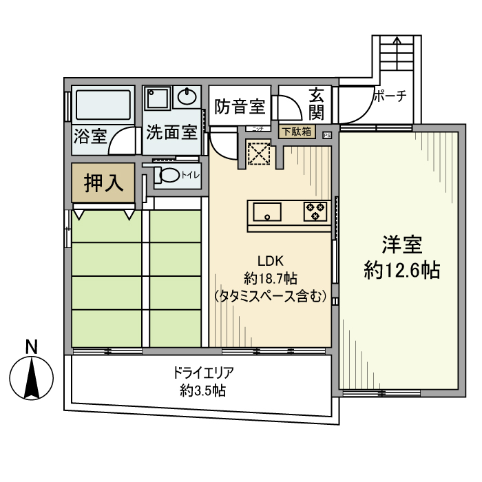 目白下落合ハウス G号室 間取り