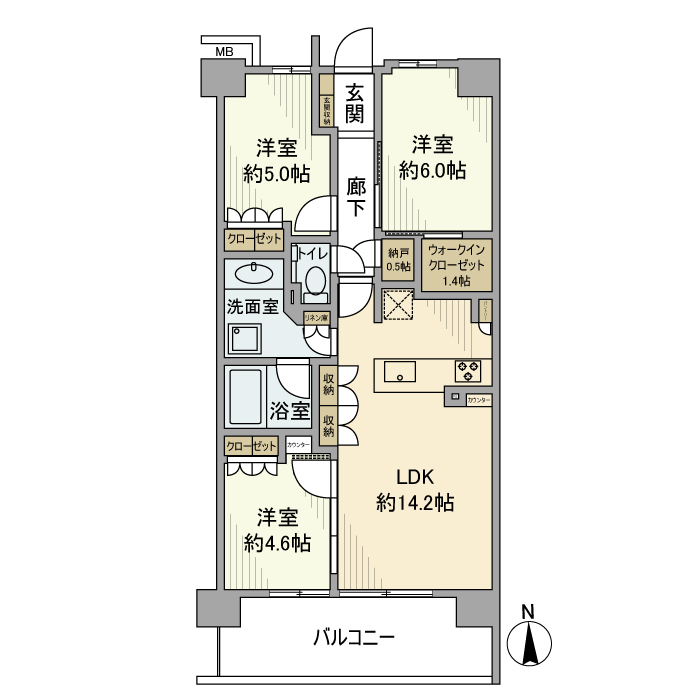 リーフィアレジデンス杉並井草森公園 0号室 間取り