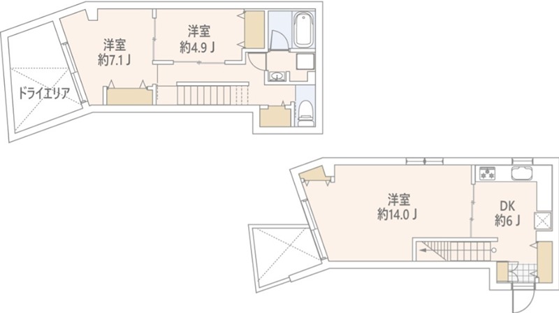 GrandStory用賀II 102号室 間取り