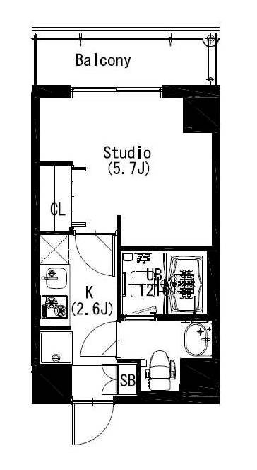 エスティメゾン戸越 512号室 間取り