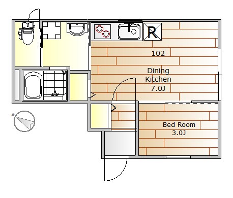 Cozy Flat 中目黒 102号室 間取り