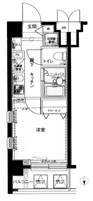 メインステージ恵比寿東 301号室 間取り