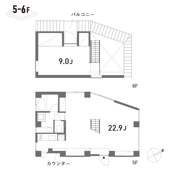 aobadai .hillz 501号室 間取り