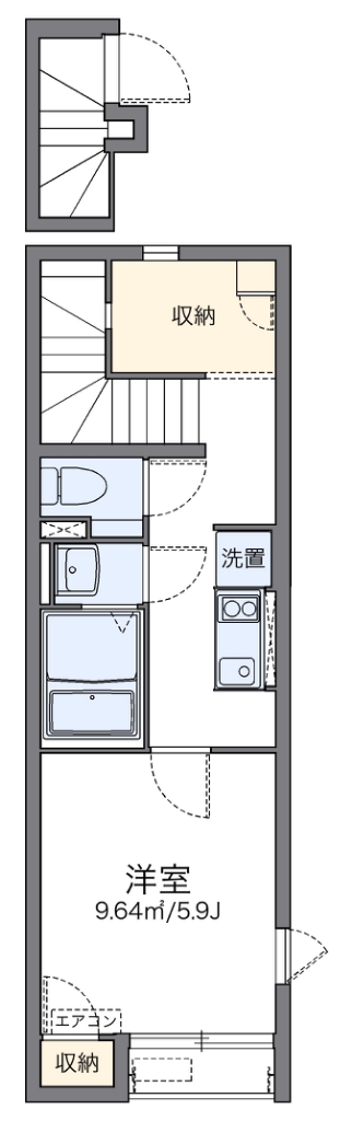 レオネクストフィオーレ 201号室 間取り