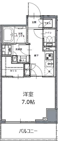 レジディア白金高輪Ⅱ 0402号室 間取り