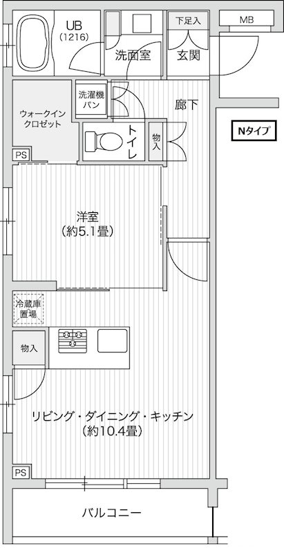 レジディア笹塚Ⅱ 0220号室 間取り