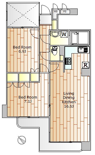 ラスターハウス 103号室 間取り