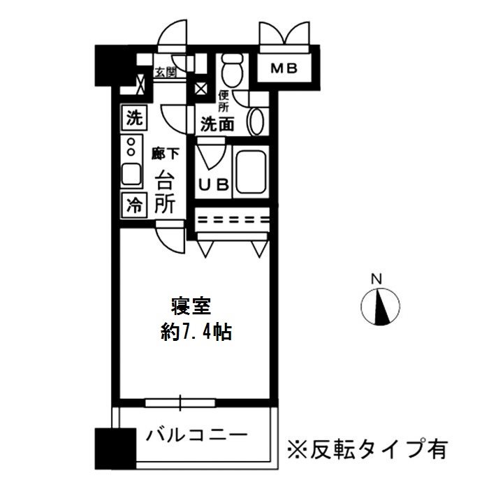 レジディア四谷三丁目 0508号室 間取り