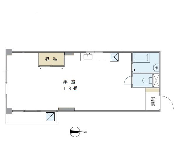 浅川コーポ 401号室 間取り