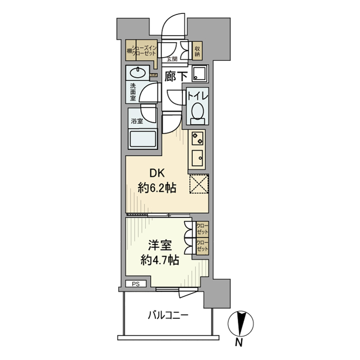 パークシティ中野　ザ　タワー　エアーズ 506号室 間取り