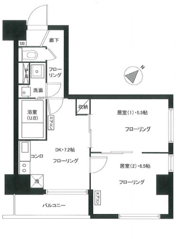 セイコーガーデンⅩⅠ大塚   804号室 間取り