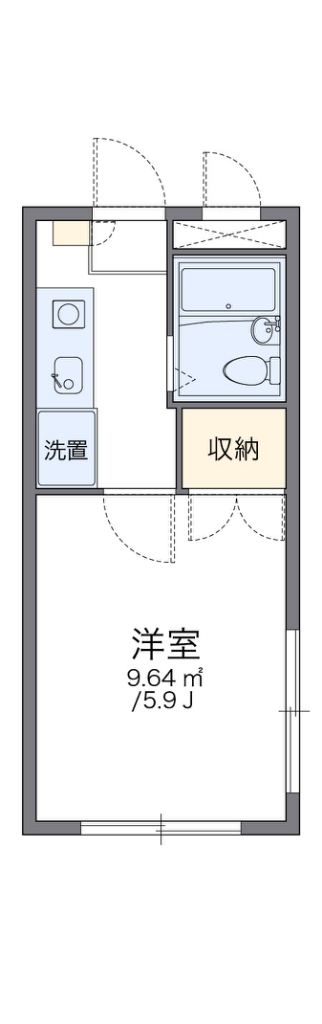 レオパレス新宿 201号室 間取り