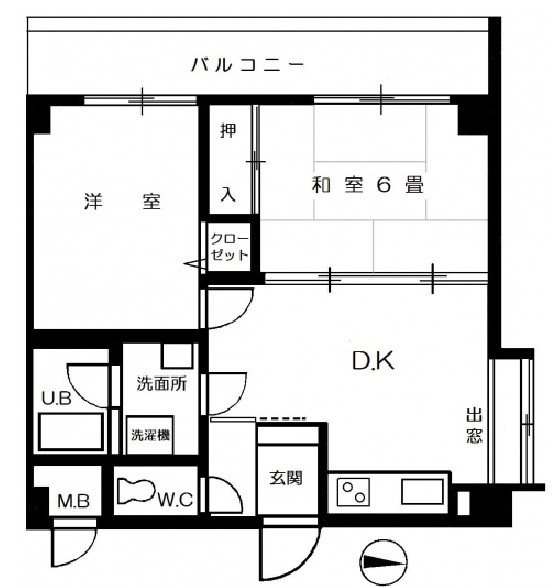 関東バス高井戸ハイツ 509号室 間取り