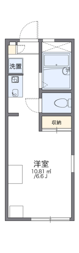 レオパレスソレーユ 201号室 間取り